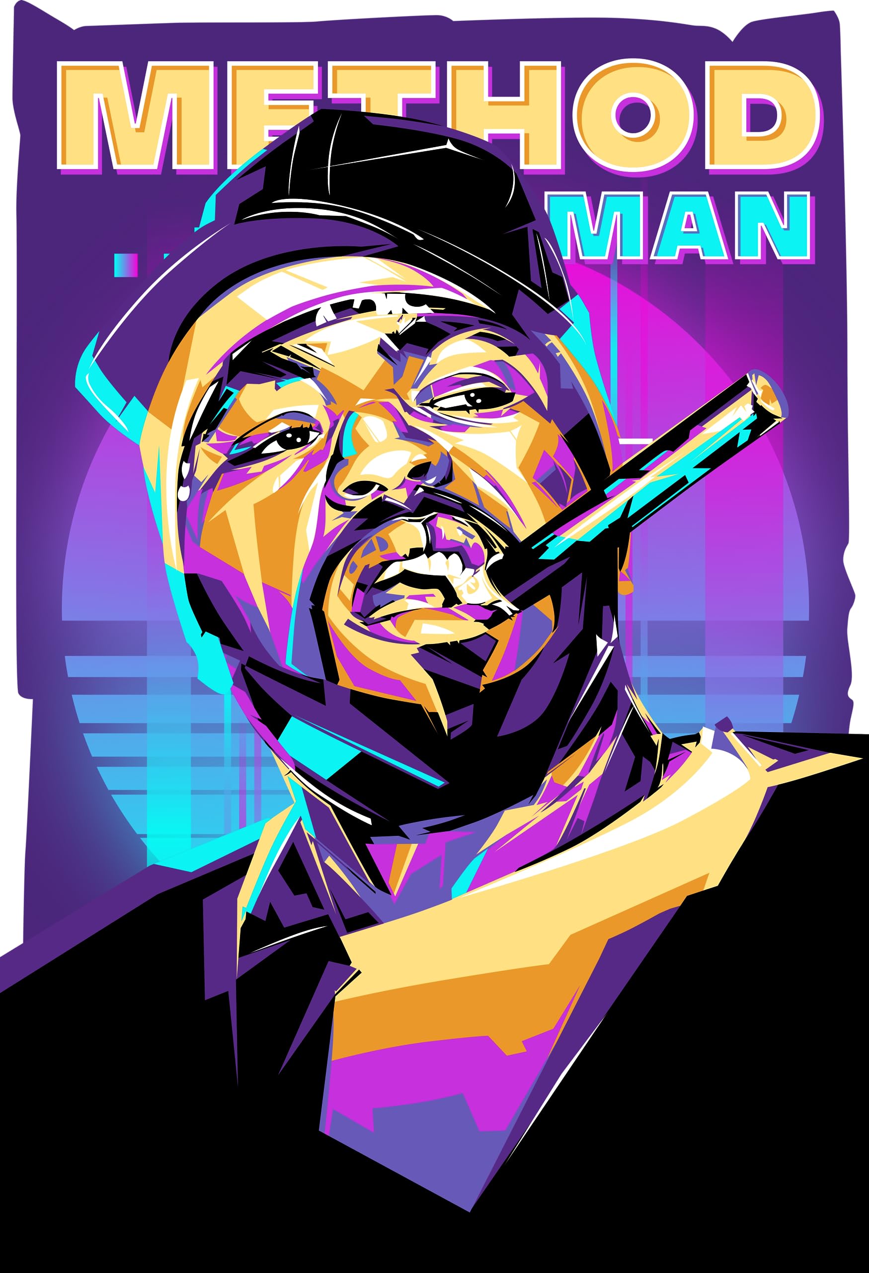 Soulhouse Electric Purple Haze Method Man Hip-Hop Poster